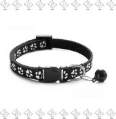 Verstelbare dieren halsbandje | Voor Hond & Kat | Katten halsbandje | Honden halsbandje | Met belletje | ZWART