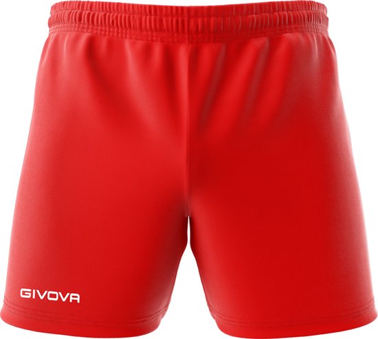 Short Givova Capo, P018, korte broek rood, maat XL, geborduurd logo