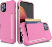 iPhone 11 Pro Max hoesje - iPhone hoesjes - Apple hoesje - Pasjeshouder - Roze - Backcover - Able & Borret