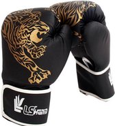 Bokshandschoenen Zwart met Goud | Volwassenen | Muay Thai | Sterk Materiaal | Kickboks Handschoenen | Heren/Dames