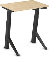 Worktrainer - YDesk - Klein zit sta bureau - Elektrisch - Memory display - 80x60 cm - Zwart/Wildperen