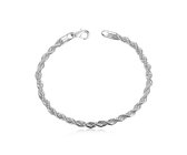 Twisted Armband | Dames | Zilverkleurig | 20 cm | Fashion Favorite