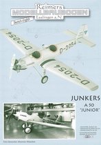 bouwplaat, modelbouw in karton, Vliegtuig Junkers A 50 Junior, schaal 1/24