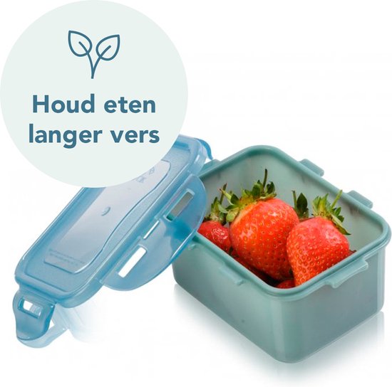 Contenants pour aliments frais Lock & Lock ECO | Boîtes à collation - 470 ml - Durable - Zéro déchet - 100% plastique recyclé - Set de 3 pièces