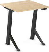 Worktrainer - YDesk - Klein zit sta bureau - Elektrisch - Memory display - 80x80 cm - Zwart/Wildperen