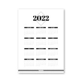 MOODZ design | Jaaroverzicht 2022 | Poster A1 formaat | Zwart-Wit