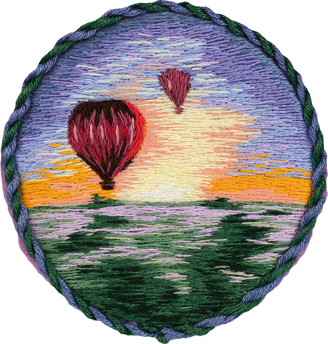 Panna Borduurpakket Luchtballonnen - Satijnsteek voor volwassenen - JK-2185
