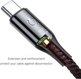 Baseus 1m USB-C Data- en Laadkabel - 3A Snellader Kabel - Fast en Quick Charge Oplaadkabel - Type C Naar USB-A - Oplaadsnoer Telefoon - Laptop - Samsung Galaxy en Note - Sony - One