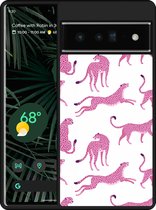 Pixel 6 Pro Hardcase hoesje Roze Cheeta's - Designed by Cazy