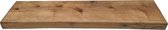 Gebeiteld.com-Zwevende wandplank-Boeken plank-massief hout inclusieve plankendragers 100 x 22 x 5 cm