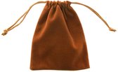Velours Sieraden Zakjes (10 x 12 cm) Rust Brown (10 Stuks)