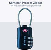 Protect Zipper TSA driecijferig kabelslot - zwart
