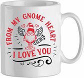 Mok 'Gnome & kisses' | Gnome| Valentijn | Valentine | Kadootje voor hem| Kadootje voor haar | Liefde