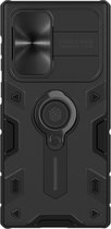 Nillkin Armor CamShield Back Cover - Samsung Galaxy S22 Ultra Hoesje - Zwart