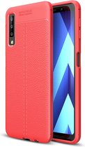 Samsung Galaxy A7 (2018) Hoesje - Mobigear - Luxury Serie - TPU Backcover - Rood - Hoesje Geschikt Voor Samsung Galaxy A7 (2018)