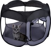 Pet Comfort Opvouwbare Bench -  Reisbench - Kleine Huisdieren - Hondenmand - Kattenmand - Mesh Panelen - Zwart - Nylon