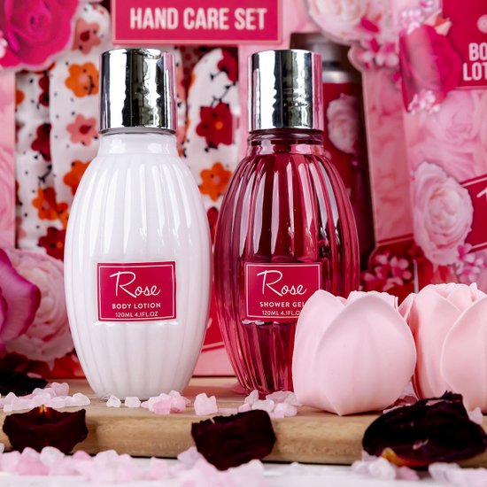 Cadeau anniversaire romantique femme - Coffret cadeau Bain collection rose  - roses -... | bol.com