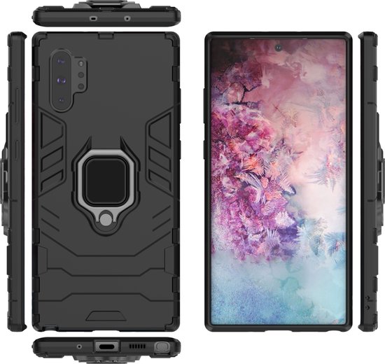 Étui de protection pour anneau magnétique de protection antichoc Mobigear Noir Samsung Galaxy Note 10 Plus