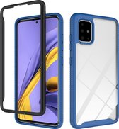 Samsung Galaxy A51 Hoesje - Mobigear - Two-Layer Serie - Hard Kunststof Backcover - Blauw - Hoesje Geschikt Voor Samsung Galaxy A51