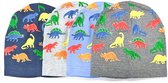 Kindermuts - 3/6 jaar - Donkergrijs - Dinosaurussen