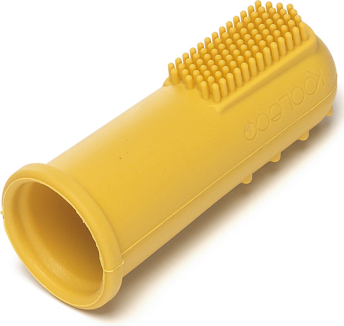 KOOLECO® siliconen vinger baby tandenborstels (2 stuks) - mustard