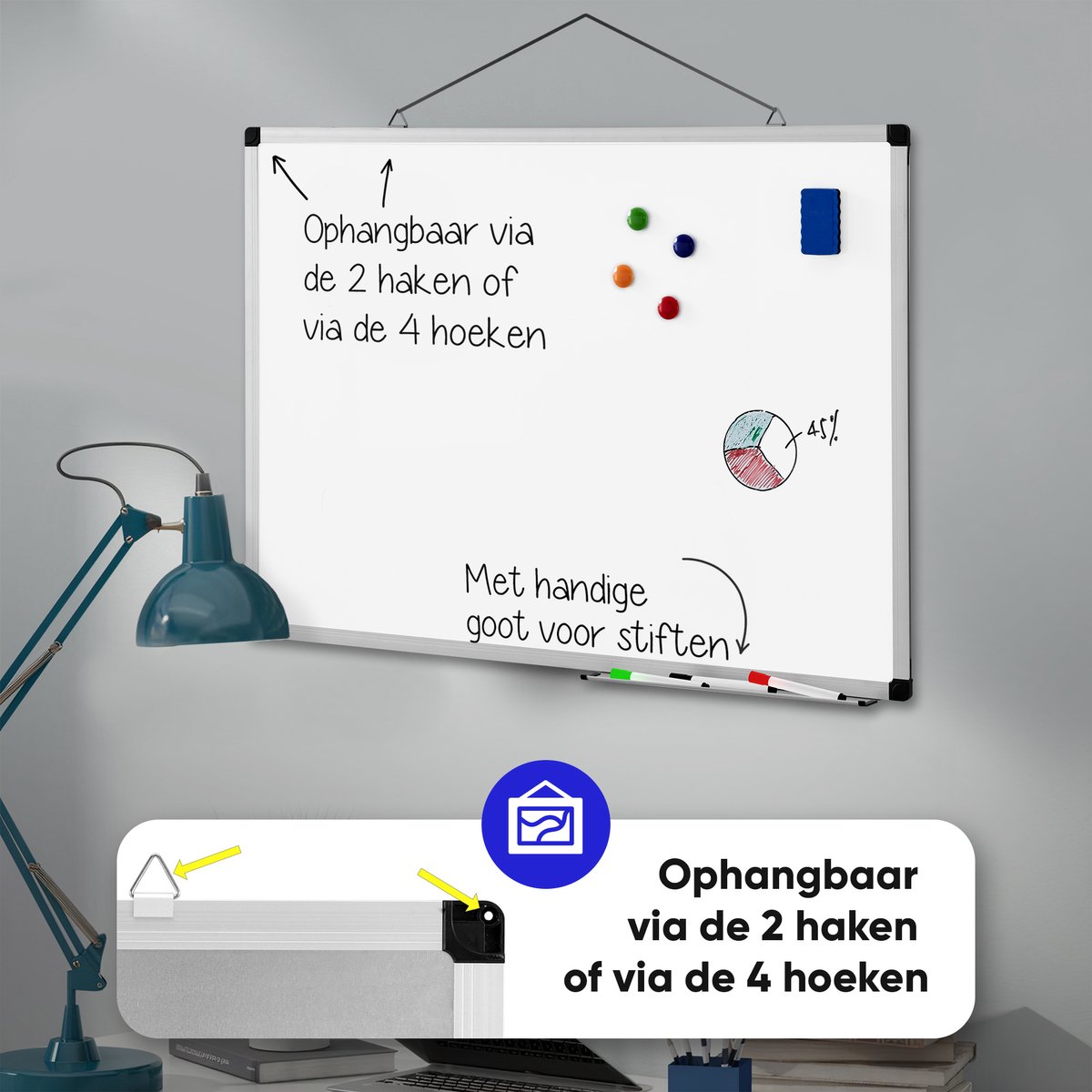 ACAZA Magnetisch Whiteboard Weekplanner thumbnail 5
