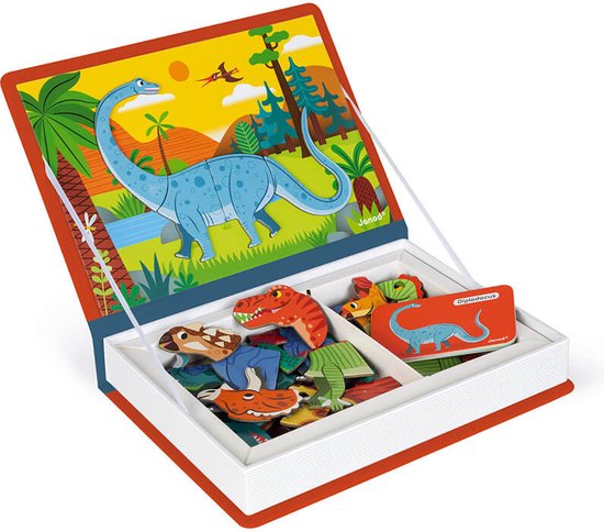 Afbeelding van Janod magneetboek Dinosaurussen 50st 3-8jr speelgoed