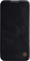 Nillkin Qin Pro PU Leather Book Case + CamShield - Geschikt voor Apple iPhone 13 (6.1") - Zwart