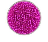 9660-854 Jap. Miyukirocailles - 2,2mm - fuchsia silverlined - 12 gram