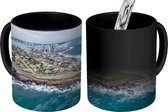 Magische Mok - Foto op Warmte Mok - Luchtfoto van de stad Punta del Este, Uruguay - 350 ML - Uitdeelcadeautjes