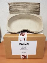 2WINS wegwerp nierbekken - spuugbakjes van pulp karton - 20 stuks à 750 ml