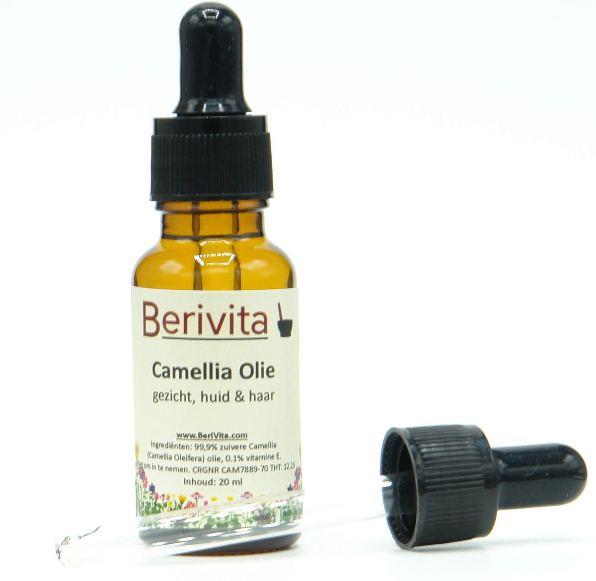 Goedkoopste Camellia Olie Puur 20ml Pipetfles - Witte Japonica - Huidolie en Haarolie