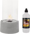 foto van Leeff - Stonefire - Sfeerhaard/tafelhaard -tafelhaard - met fles Bio Ethanol 1 LTR - moederdag cadeautje