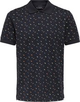ONLY & SONS ONSMILAN REG DITSY AOP POLO CS  Heren Poloshirt - Maat M