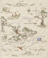 Komar Winnie Pooh Map Vlies Fotobehang 200x240cm 4-Banen