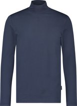 Purewhite -  Heren Regular Fit   T-shirt  - Blauw - Maat XS