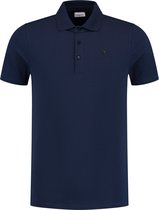 Purewhite -  Heren Regular Fit   Polo  - Blauw - Maat S