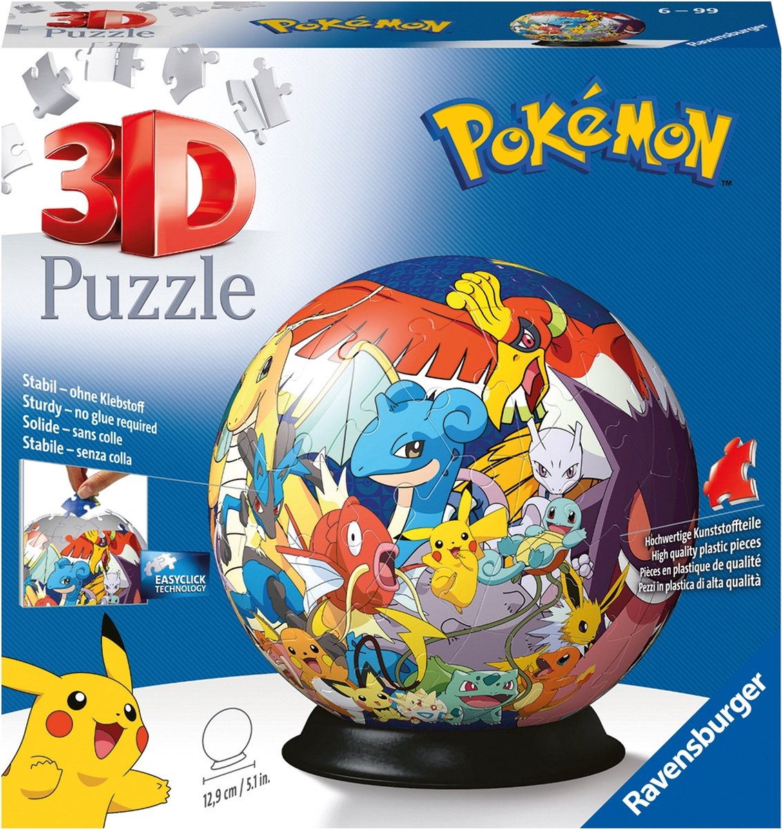 Explosieven Veroveren cel Ravensburger 3D-puzzel Pokémon Bal - 72 stukjes | bol.com
