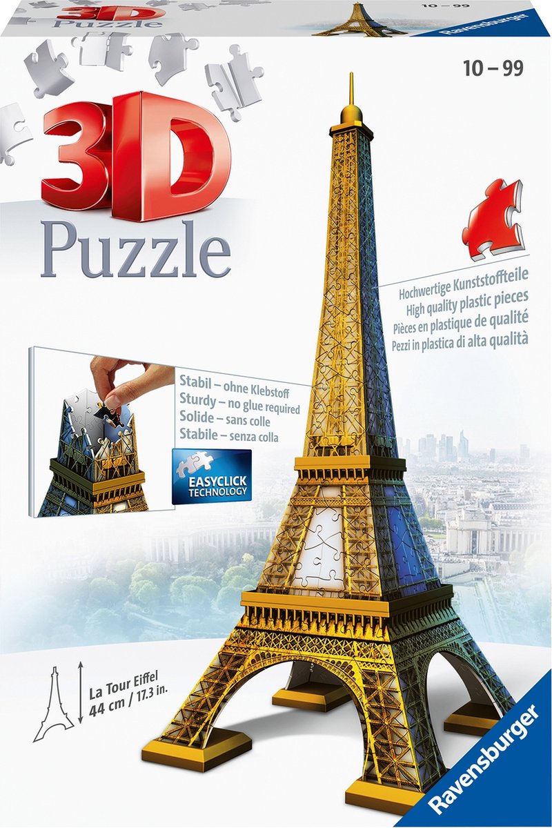 Winkelier hengel Kustlijn Ravensburger Eiffeltoren - 3D Puzzel gebouw van 216 stukjes | bol.com