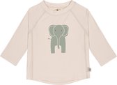 Lässig - UV-Shirt met lange mouwen voor kinderen- Olifant - Offwhite - maat 62-68cm