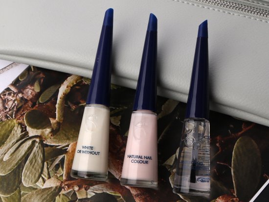 Herome French Manicure Set Roze - Nagelverzorging - Nude en Witte Nagellak - met Top Coat - 3x10ml