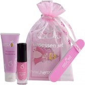 Herome Kinder Prinsessen Cadeau Set op Waterbasis - Roze Glitter Nagellak - Incl. Handcreme en Nagelvijl- Kinder make up - Cadeau kind