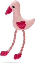 Beeztees Flamingo Flami - Hondenspeelgoed - Pluche - Roze - 39,5x19,5x6 cm