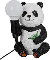 Funlumi Panda Bureaulamp - Lamp - Tafellamp - Slaapkamer & Woonkamer Verlichting - LED Lampen - Sfeerlamp - Pandabeer - Hoge Kwaliteit Hars