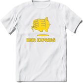 Bier express T-Shirt | Unisex Kleding | Dames - Heren Feest shirt | Drank | Grappig Verjaardag Cadeau tekst | - Wit - 3XL