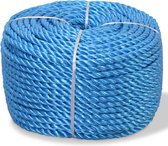 vidaXL Touw gedraaid 10 mm 250 m polypropyleen blauw