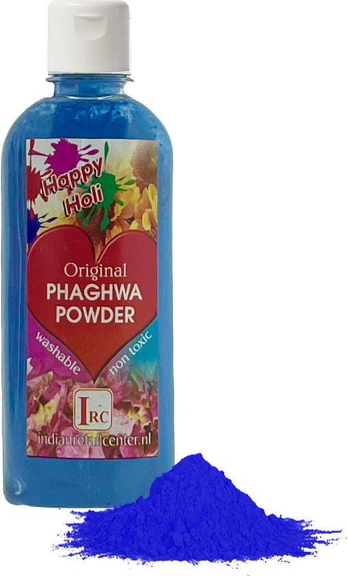 Holi Poeder - Festival Kleurpoeder - Phaghwa Powder - In Spuitfles - Blauw - 2 Stuks
