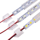 5x Led strips 12v 18 leds met witte cover