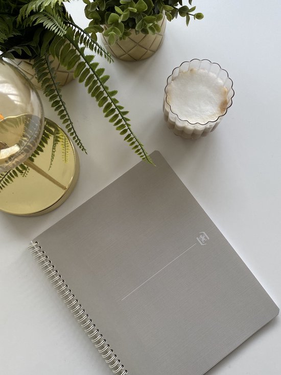 Bloc spirale OXFORD Origine A4+ ligné 70 feuilles 90g couverture carton souple sable