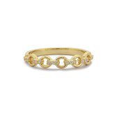 2bs jewelry dames ring, diamanten ring, cuban chain gouden ring, 14k goud, SI